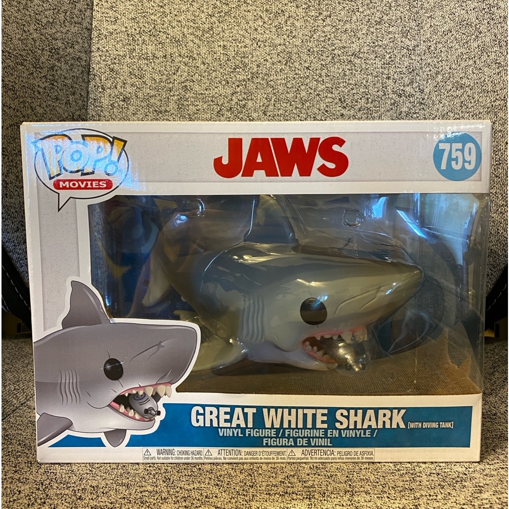 Jaws Great White Shark (With Diving Tank) Funko Pop + FREE Shark Figurine